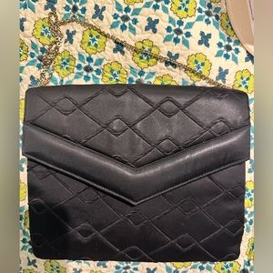 Vintage Miss Lewis black satin handbag